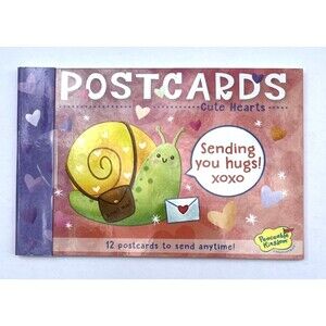 Peaceable Kingdom Cute Hearts Postcards - 12 fun postcards 3 each of 4 designs